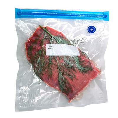 Sous Vide One Way Valve Zgrzewarka próżniowa Plastikowa torba Dwuwarstwowe torby na żywność na suwak
