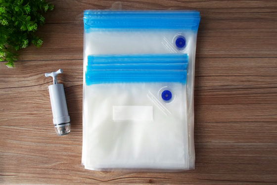 Sous Vide One Way Valve Zgrzewarka próżniowa Plastikowa torba Dwuwarstwowe torby na żywność na suwak