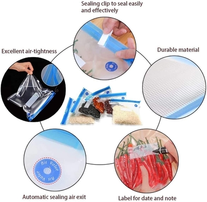 SGS Vacuum Sealer Wielokrotnego zamykania worków na żywność Zipper Composite Packaging Bag