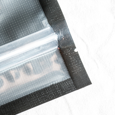 Plastikowe przezroczyste, teksturowane czarne worki próżniowe o grubości 4 MIL