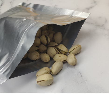 Srebrna folia aluminiowa Food Save Mylar metaliczna folia z możliwością wielokrotnego zamykania woreczki z zamkiem błyskawicznym