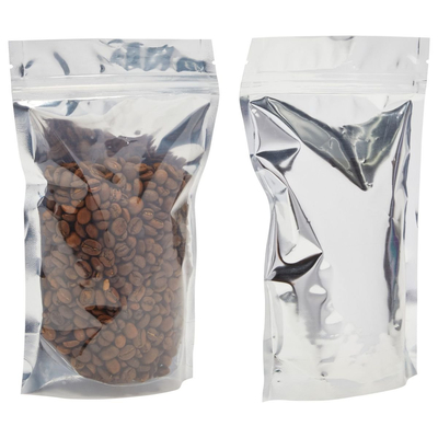 Zamykana folia aluminiowa Stand Up Pouch Torby do przechowywania żywności Odporne na zapachy z okienkiem
