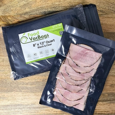 Food Grade Black Heat Seal Custom Packaging wytłaczane rolki z uszczelnieniem próżniowym
